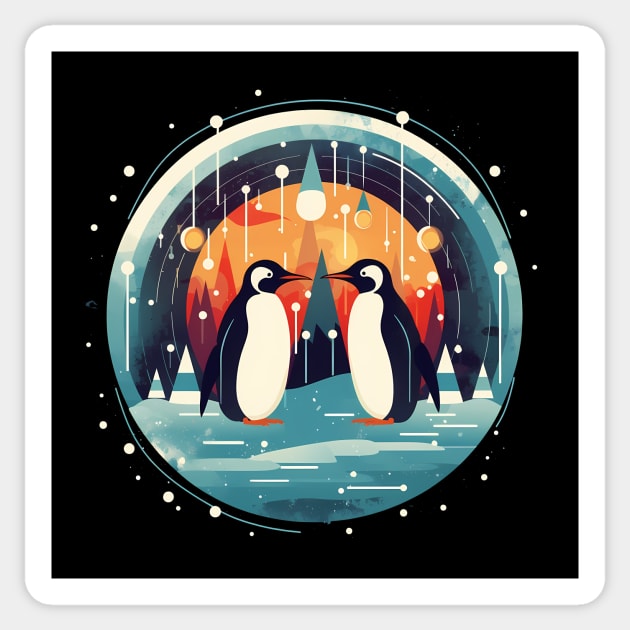 Penguin in Ornmament , Love Penguins Sticker by logiamerch